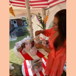 SLIKBORD R�D &amp; HVID STRIBET