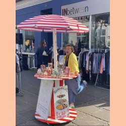 SLIKBORD R�D &amp; HVID STRIBET